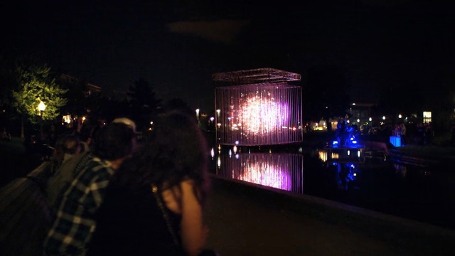 Video Reference: night, darkness, light, lighting, reflection, fun, evening, crowd, event, city