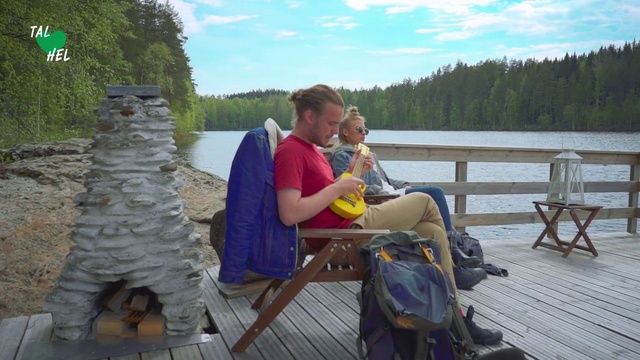 Video Reference: Vacation, Wilderness, Leisure, Tourism, Fun, Tree, Lake, Recreation, Landscape, Sitting