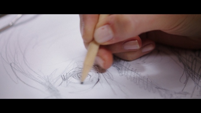 Video Reference: Finger, Hand, Eyebrow, Nail, Drawing, Close-up, Sketch, Flesh