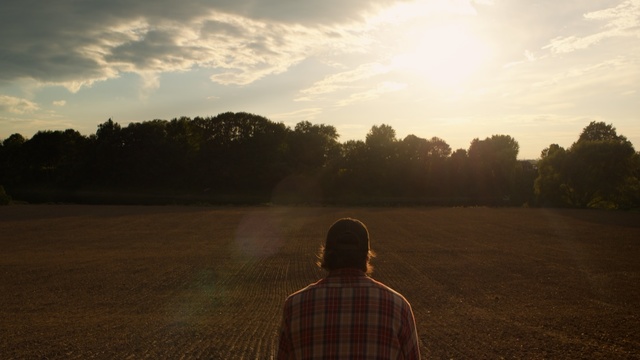Video Reference: sky, cloud, field, morning, tree, sun, atmosphere, sunlight, sunrise, light, Person