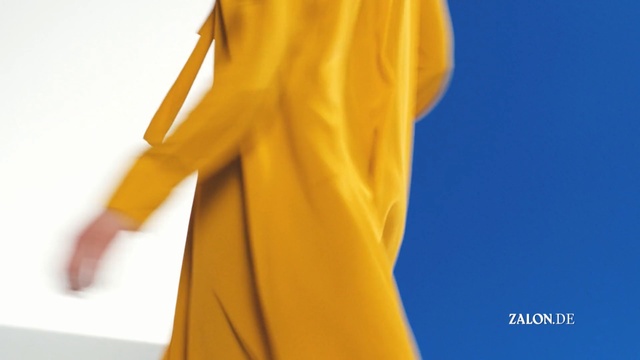 Video Reference: Clothing, Yellow, Outerwear, Orange, Sleeve, Robe, Formal wear, Dress, Abaya, Electric blue