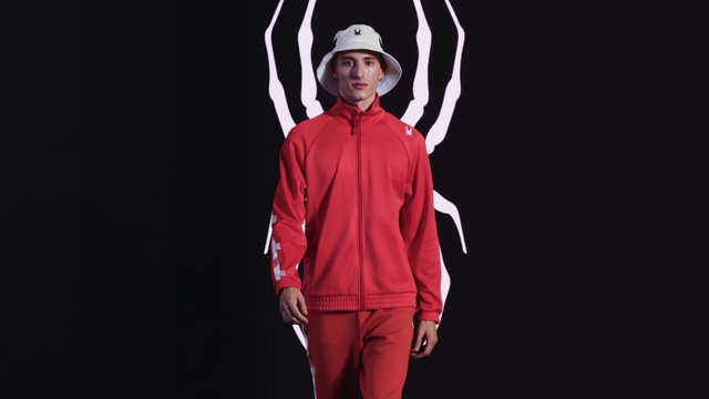 Video Reference: Red, Outerwear, Hoodie, Hood, Jacket, Sportswear, Sleeve, T-shirt