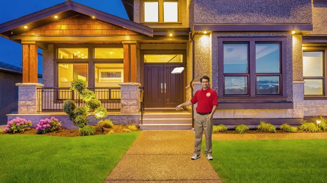 Video Reference: Home, Property, House, Lawn, Real estate, Building, Lighting, Residential area, Yard, Estate, Person