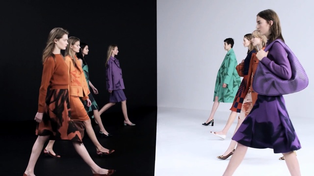 Video Reference: Fashion model, Fashion, Fashion design, Footwear, Human, Dress, Outerwear, Costume design, Textile, Event, Person