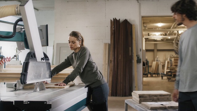 Video Reference: Standing, Wood, Machine, Furniture, White-collar worker, Employment, Job