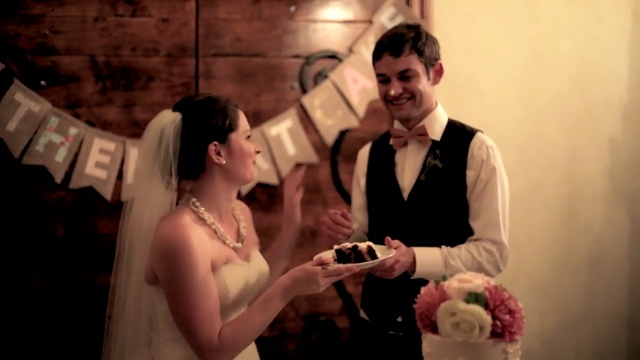 Video Reference: photograph, man, bride, ceremony, event, wedding, bridal clothing, groom, groom, dress, Person