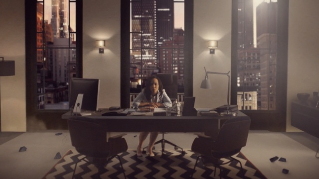 Video Reference: room, furniture, interior design, table, window, light fixture, Person