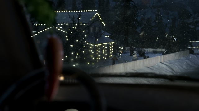 Video Reference: car, night, reflection, light, darkness, glass, tree, lighting, windshield, sky