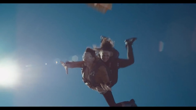 Video Reference: blue, sky, atmosphere, daytime, cloud, extreme sport, parachuting, screenshot, fun, sunlight, Person
