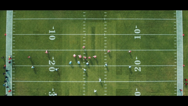 Video Reference: Sport venue, Green, Stadium, Football, Soccer-specific stadium, Line, Grass, Player, Artificial turf, Team sport, Indoor, Computer, Book, Sitting, Photo, Desk, Small, Monitor, Table, Keyboard, Different, Display, Screenshot, Text