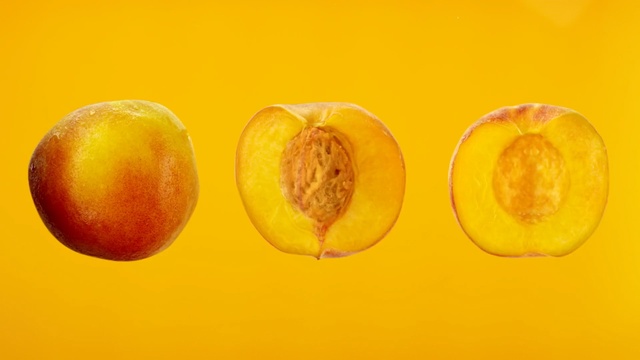 Video Reference: Yellow, Fruit, Close-up, Plant, Peach, European plum, Food, Drupe, Accessory fruit, Still life photography
