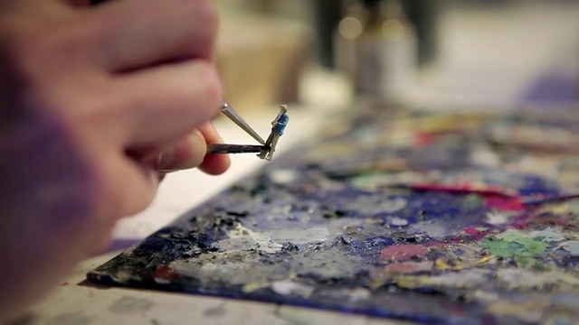 Video Reference: Hand, Leaf, Finger, Watercolor paint, Paint, Painting, Visual arts, Acrylic paint