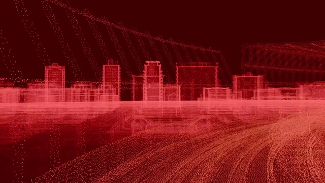 Video Reference: Red, Skyline, City, Human settlement, Cityscape, Sky, Line, Night, Magenta, Illustration