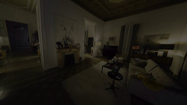 Video Reference: Room, Property, House, Building, Floor, Interior design, Darkness, Architecture, Ceiling, Photography