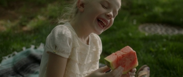 Video Reference: grass, emotion, girl, child, mouth, plant, smile, fun, tree, happiness