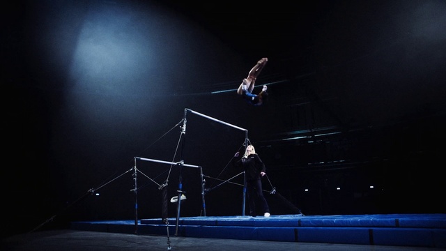 Video Reference: Performance, Performing arts, Acrobatics, Sky, Public event, Circus, Event, Flip (acrobatic), Performance art, Night