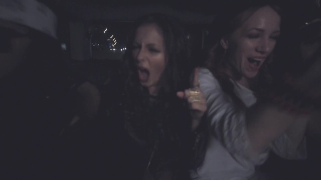 Video Reference: black, darkness, emotion, girl, snapshot, night, fun, human, screenshot, smile, Person