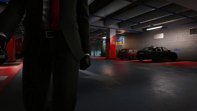 Video Reference: Red, Automotive design, Parking, Vehicle, Car, Tire, Photography, Parking lot, Automotive lighting, Darkness