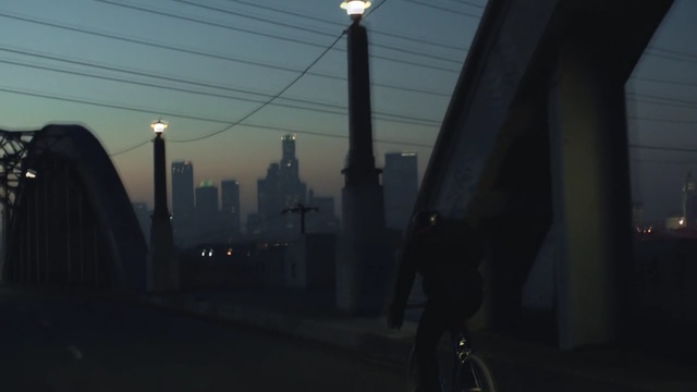 Video Reference: mode of transport, sky, light, urban area, darkness, night, city, morning, evening, atmosphere, Person