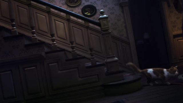 Video Reference: Architecture, Room, House, Darkness, Building, Night, Plant, Screenshot, Furniture, Stairs