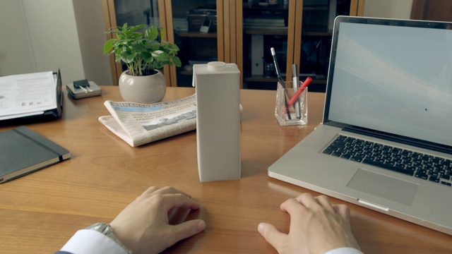 Video Reference: laptop, furniture, electronic device, technology, flooring, desk, floor, personal computer, table, Person