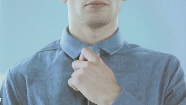 Video Reference: neck, chin, necktie, sleeve, dress shirt, t shirt, collar