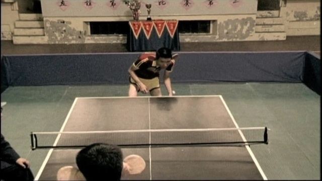 Video Reference: sport venue, sports, games, table tennis, competition, racquet sport, individual sports, indoor games and sports, competition event, Person