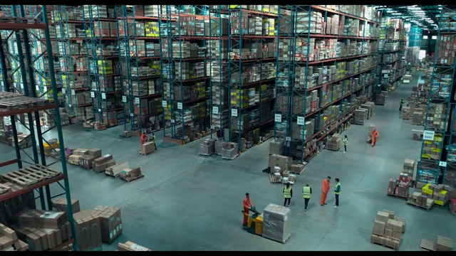 Video Reference: Building, Inventory, Warehouse, Urban design, Industry, Commercial building, Metropolis, Scene, Indoor, Table, Filled, Library, Room, Street, Store, City, Area, Full, Sitting, Shop, Large, Water, Many, Glass, Living, Standing, Man, Parked, People, Text, Shelf