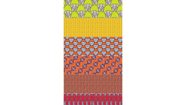Video Reference: Orange, Yellow, Textile, Pattern, Linens, Pattern, Towel
