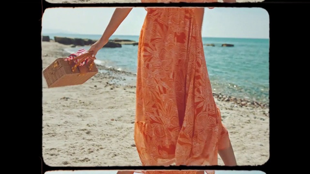 Video Reference: Photograph, Water, Dress, Muscle, Textile, Summer, Vacation, Peach, Photography, Fashion accessory