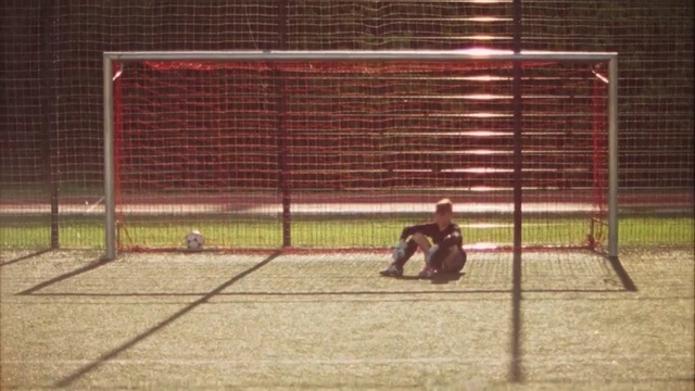 Video Reference: player, net, sport venue, sports, structure, goalkeeper, sports equipment, recreation, grass, goal