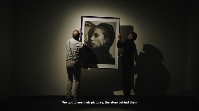 Video Reference: darkness, human behavior, gentleman, facial hair, scene, exhibition, art exhibition, Person