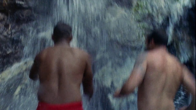 Video Reference: Barechested, Muscle, Fun, Bathing, Leisure, Chest, Vacation, Jungle, Adventure, Water feature