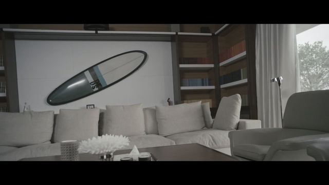 Video Reference: living room, home, property, couch, interior design, room, furniture, mode of transport, wall, architecture