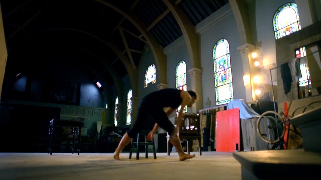 Video Reference: light, recreation, night, darkness, street stunts, Person