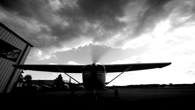Video Reference: sky, black, black and white, cloud, monochrome photography, aviation, atmosphere, airplane, photography, propeller