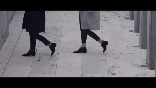 Video Reference: footwear, photograph, shoe, leg, snapshot, human leg, foot, black and white, walking, joint, Person