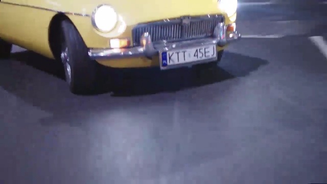 Video Reference: Land vehicle, Vehicle, Car, Classic car, Sedan, Mg mgb, Coupé, Antique car, Mg cars, Person