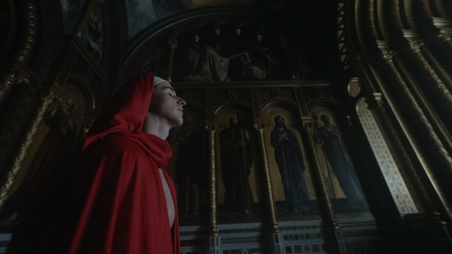 Video Reference: Building, Vestment, Cape, Facade, Cloak, Religious institute, Darkness, Medieval architecture, Holy places, Event