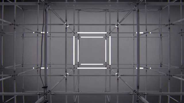 Video Reference: Architecture, Ceiling, Metal, Rectangle, Glass, Symmetry, Scaffolding, Steel, Parallel, Building