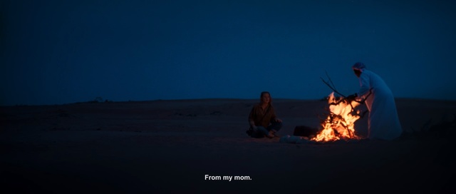 Video Reference: Sky, Natural environment, Horizon, Campfire, Heat, Landscape, Ecoregion, Fire, Geological phenomenon, Atmosphere, Man, Dark, Standing, Water, Light, Walking, Lit, Holding, Board, Dog, Surfing, Bed, Ocean, Sunset, Beach, Woman, Yellow, Blue, Playing, Riding, Player, Red, Game, People, Flying, Night, Person