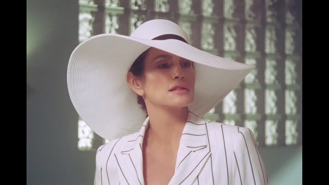 Video Reference: White, Hat, Clothing, Sun hat, Beauty, Skin, Lip, Fashion accessory, Headgear, Fedora