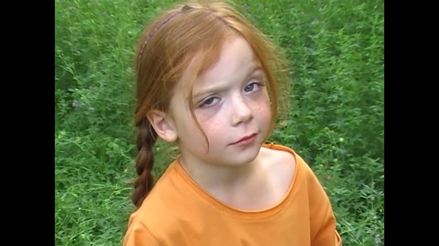 Video Reference: Face, Hair, Blond, Hairstyle, Eyebrow, Nose, Facial expression, Forehead, Cheek, Chin, Person