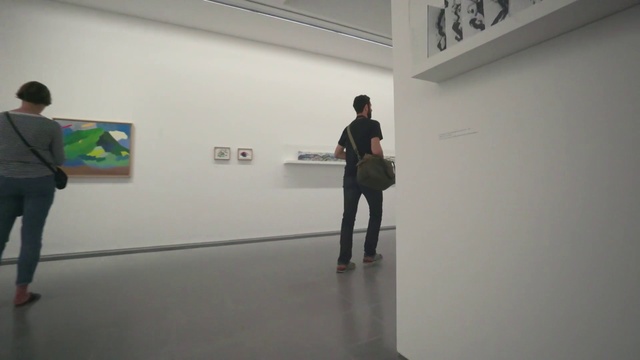 Video Reference: Art gallery, Tourist attraction, Art, Standing, Art exhibition, Visual arts, Museum, Exhibition, Architecture, Event