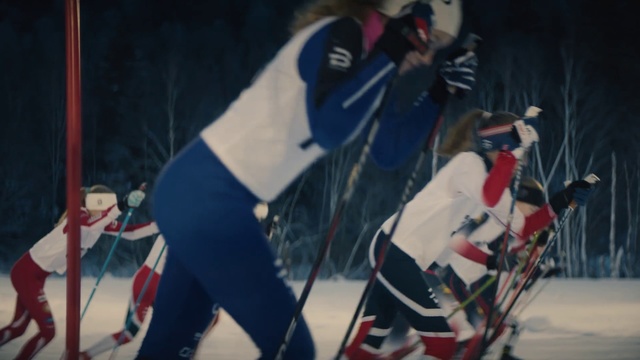 Video Reference: Ice hockey, Stick and ball games, Ice hockey equipment, Recreation, Team sport, Competition event, Sports gear, Bandy, Hockey, Tournament, Person, Skiing, Snow, Outdoor, Holding, Child, Man, Young, Woman, Slope, Standing, Riding, Little, Boy, Wearing, Girl, Black, Suit, Hill, Board, Walking, Covered, Pole, People, Playing, Ice skating, Clothing