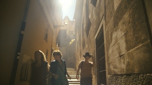 Video Reference: Alley, Light, Snapshot, Standing, Street, Sunlight, Infrastructure, Fun, Temple, Architecture, Person