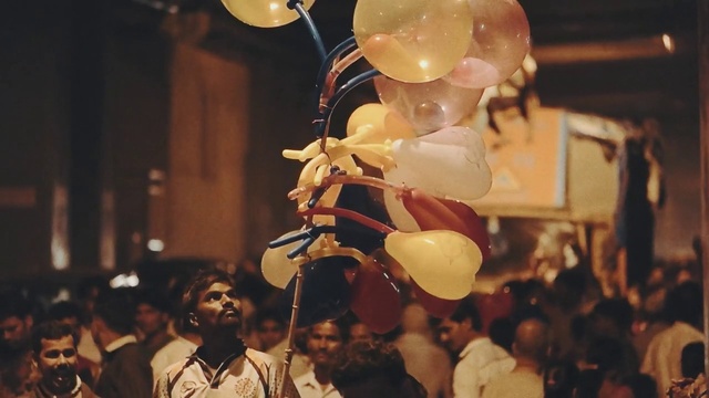 Video Reference: Balloon, Party supply, Crowd, Toy, Event, Night, Light fixture