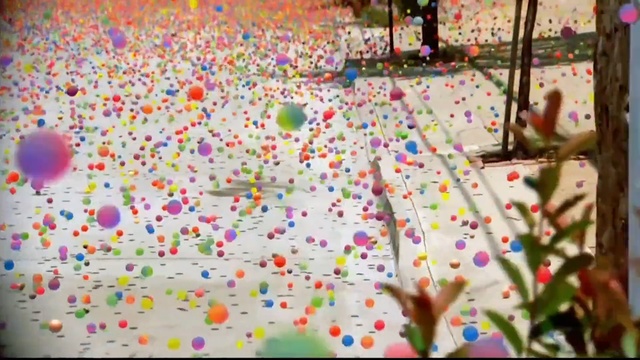 Video Reference: Sprinkles, Textile, Pattern, Confectionery, Party supply, Play, Art, Person