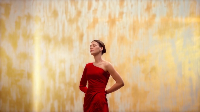 Video Reference: People in nature, Red, Photograph, Shoulder, Dress, Beauty, Standing, Yellow, Orange, Photography