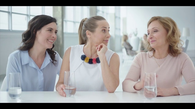 Video Reference: Skin, Conversation, Fun, Interaction, Mouth, White-collar worker, Sitting, Neck, Drinking, Business